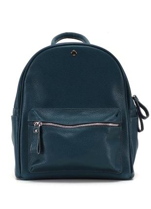Leather backpack / sea-green2 photo