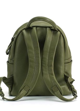 Leather backpack / khaki2 photo