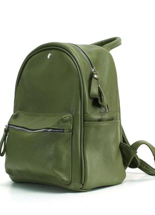 Leather backpack / khaki3 photo
