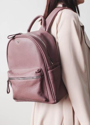 Leather backpack / basil5 photo