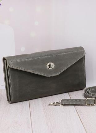 Handmade leather crossbody wallet for woman/ engraved clutch 13 iphone with shoulder strap