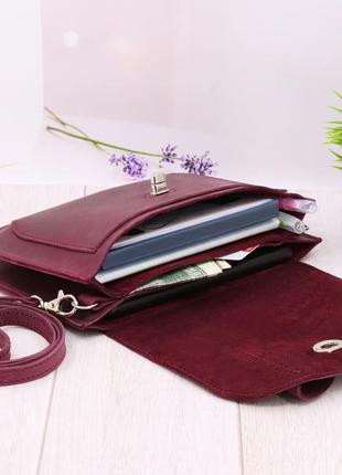 Leather women shoulder casual bag for iphone 14/personalized handmade crossbody small half round bag6 photo