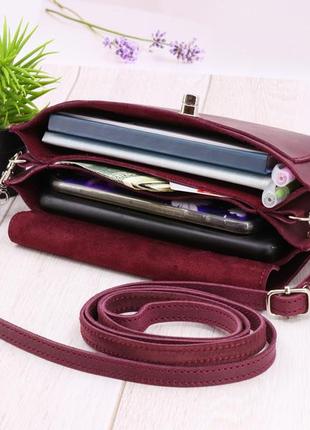 Leather women shoulder casual bag for iphone 14/personalized handmade crossbody small half round bag7 photo