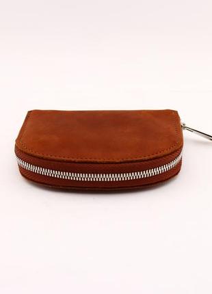 Handmade leather women slim purse pocket coins/ personalized mini classic wallet with card slot5 photo