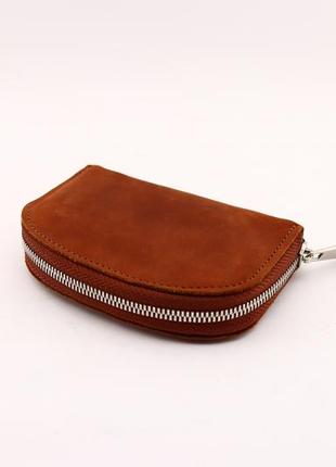 Handmade leather women slim purse pocket coins/ personalized mini classic wallet with card slot3 photo
