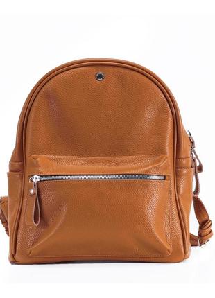 Leather backpack / caramel1 photo