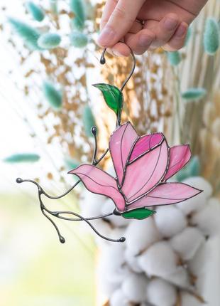 Magnolia stained glass decor6 photo