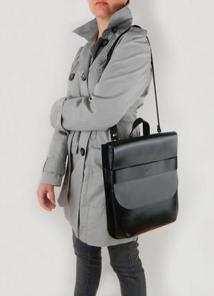 Leather Backpack-bag “piatto”3 photo