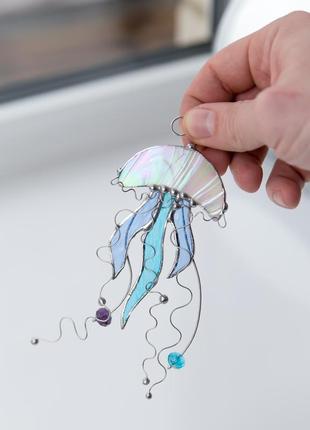 Jellyfish stained glass art2 photo