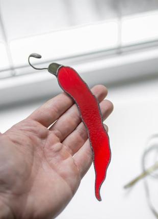 Chili pepper stained glass window decor5 photo