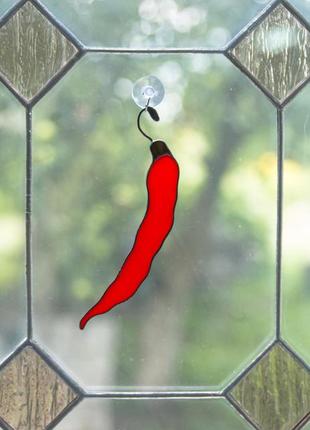 Chili pepper stained glass window decor4 photo