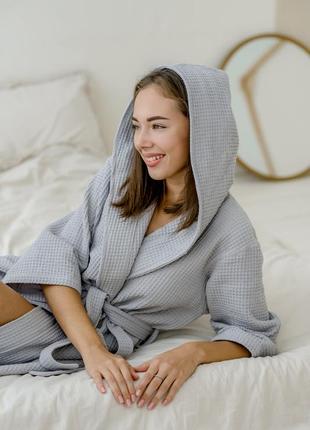 Cosy wafer robe with hood8 photo
