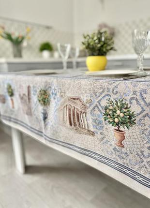 Tapestry tablecloth limaso 137 x 240 cm. tablecloth on the kitchen table5 photo