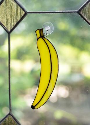 Banana stained glass window decor