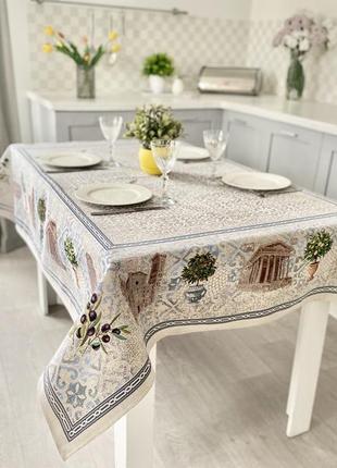 Tapestry tablecloth limaso 137 x 280 cm. tablecloth on the kitchen table2 photo