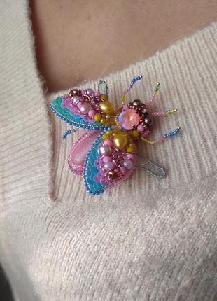 Handmade brooch "ladybug"3 photo