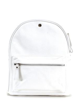 Leather backpack / white