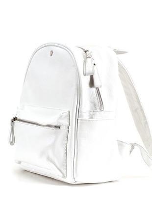Leather backpack / white4 photo