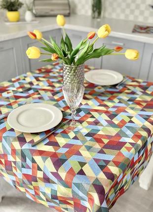 Tapestry tablecloth limaso 137 x 300 cm. tablecloth on the kitchen table2 photo