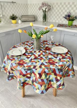 Tapestry tablecloth for round table limaso ø240 cm, round