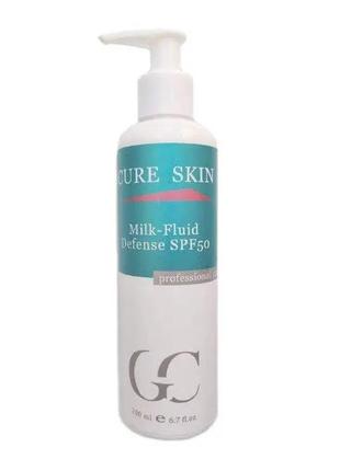 Soothing sunscreen milk fluid on a limicular basis for all skin types 200 ml cure skin1 photo