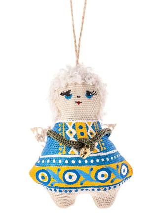 Handmade toy little angel (blue and yellow)2 photo