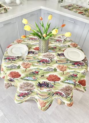 Tapestry tablecloth for round table limaso ø180 cm, round2 photo
