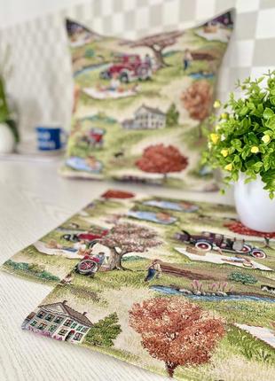 Decorative tapestry pillowcase 45*45 cm. one-sided4 photo