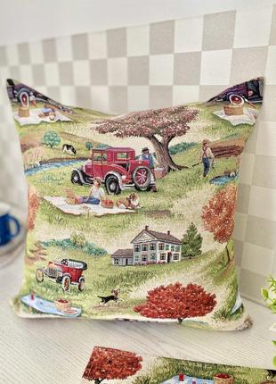 Decorative tapestry pillowcase 45*45 cm. one-sided1 photo