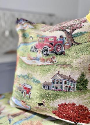 Decorative tapestry pillowcase 45*45 cm. two-sided2 photo