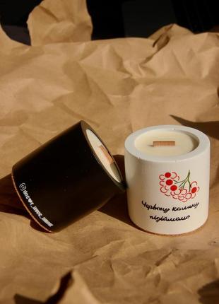 Soy candle "strong" white/black2 photo