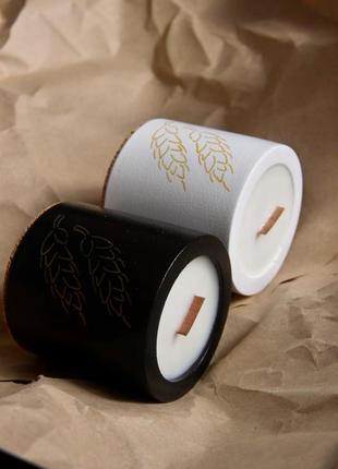 Soy candle "strong" white/black3 photo