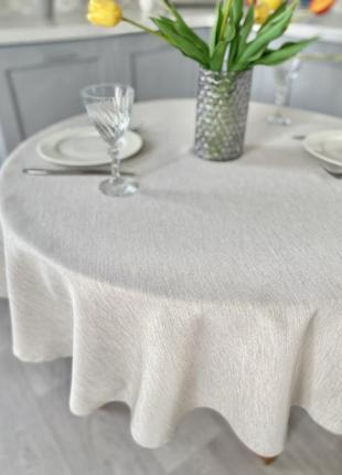 Teflon coated tablecloth ø140 cm for a round table2 photo