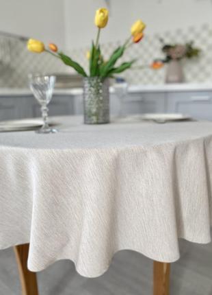 Teflon coated tablecloth ø140 cm for a round table3 photo