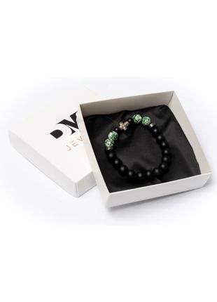 Shungite, Agate, Hematite Bracelet for Men or Women, GREEN AGATE CROSS2 photo