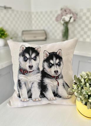 Decorative tapestry pillowcase 45*45 cm. one-sided1 photo