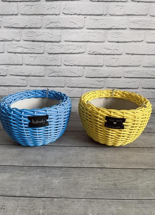 Set of hanging flowerpot "the colors of Ukraine"3 photo