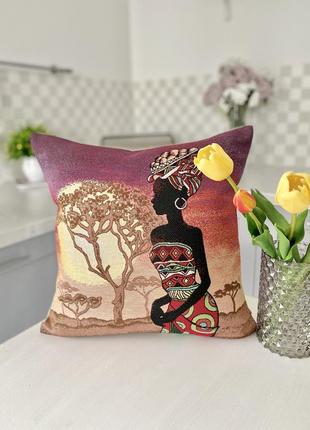 Decorative tapestry pillowcase 45*45 cm. one-sided
