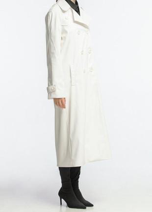 White eco-leather raincoat2 photo