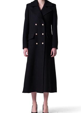 Black fitted double-breasted overcoat 500259 a LOT