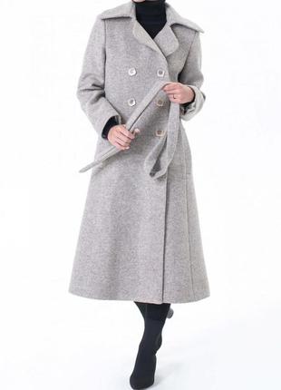 Double-breasted beige coat with turn-down collar 500302 a LOT1 photo