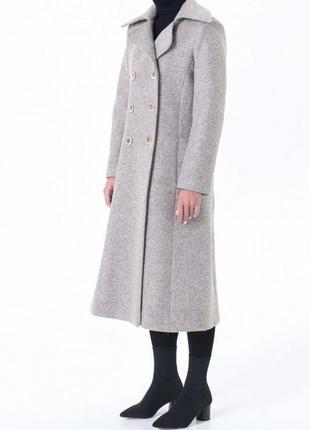 Double-breasted beige coat with turn-down collar 500302 a LOT3 photo