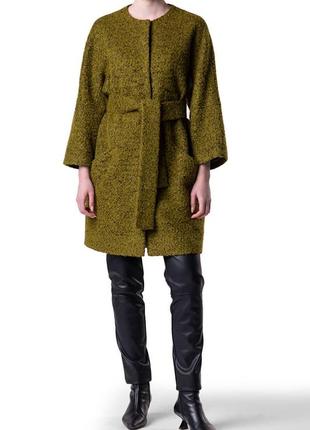 Olive boucle coat 500201 a LOT