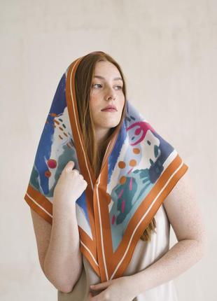 Spring kerchief "Where are you now"4 photo