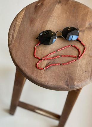 Red eyeglass chain "Corali"3 photo