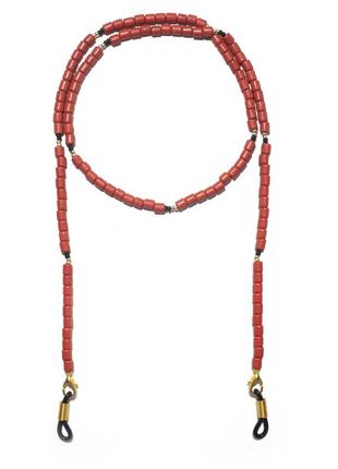 Red eyeglass chain "Corali"1 photo