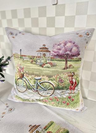 Decorative tapestry pillowcase 45*45 cm. one-sided1 photo