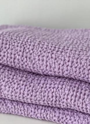 Linen towel LILAC 75x120 (30"x48")3 photo