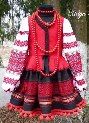 Ukrainian national costume (4 pieces) "ukrainochka"10 photo