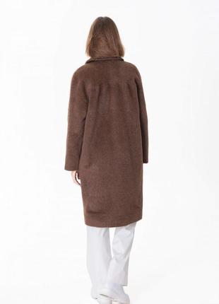 Brown pile coat with double collar 500329 aLOT4 photo
